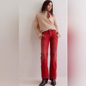 We The Free Carnivale Bootcut Jeans Hot Tamale Red. Size 26